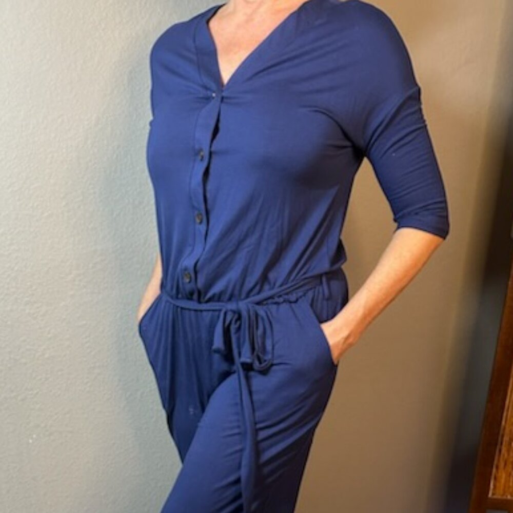 Women's blue one piece blue jumper